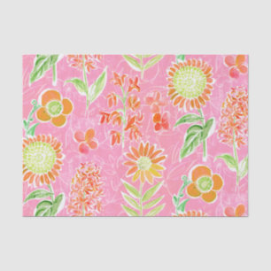Floral Pink Boho Decoupage Tissue Paper