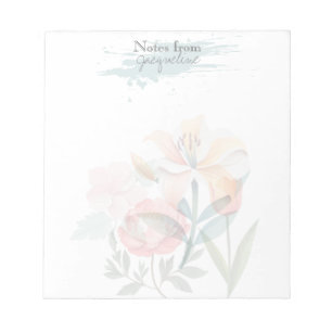 Floral Pink Botanical Classic Personalised Notepad