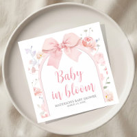Floral Pink Bow Baby in Bloom Baby Shower