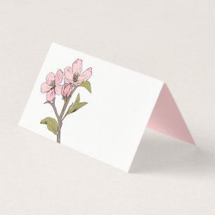 Floral Pink Cherry Blossom Spring Wedding Party