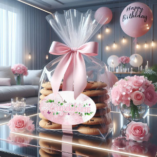 Floral Pink Congratulaions Stickers