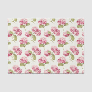 Floral Pink Cottage Garden Pattern Tissue Paper