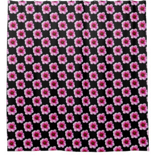 Floral Pink Dahlia Photo Shower Curtain
