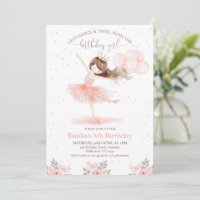 Floral Pink Dance Twirl Birthday Girl Birthday