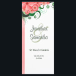 Floral Pink Hibiscus Wedding Program Template Card<br><div class="desc">© Sunny Mars Designs - Floral Hibiscus: Pink on Custom White Wedding Program Cards - Elegant,  classy,  trendy,  stylish custom wedding program card template with a beautiful image of a gorgeous,  pretty pink swirly floral tropical hibiscus design.</div>