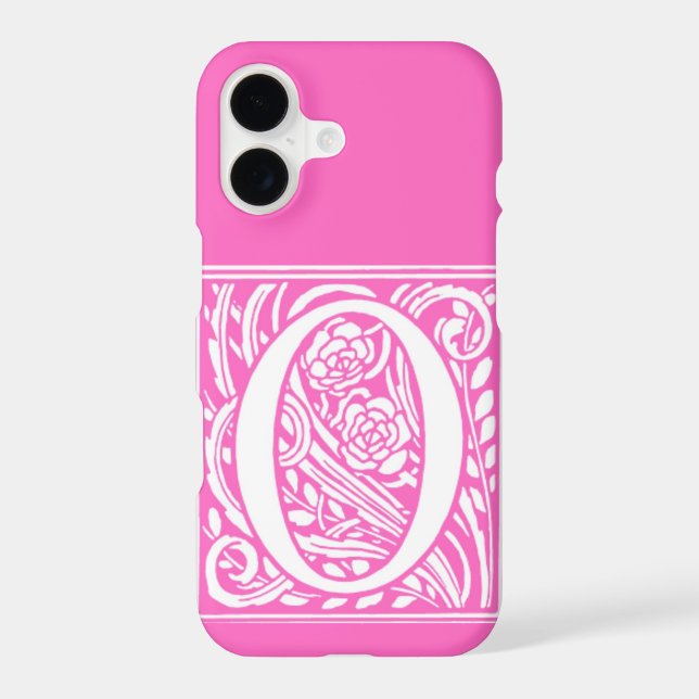 Floral Pink Letter O iPhone / iPad case (Back)