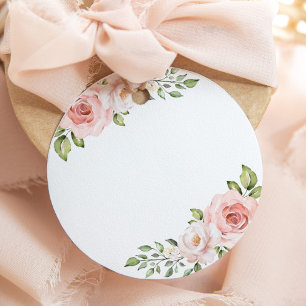 Floral pink Mimosa bar blank juice tags