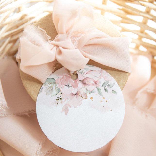 Floral pink Mimosa bar blank juice tags (Creator Uploaded)