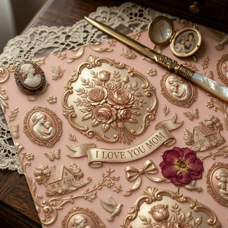 Floral Pink Mother’s Day Gift Wrap