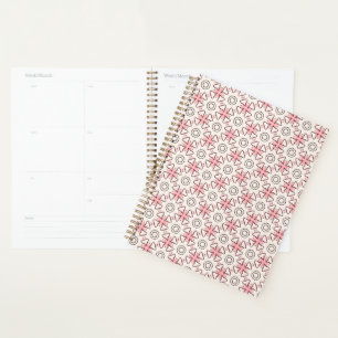 Floral pink pattern planner