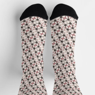 Floral pink pattern socks