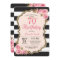 Floral Pink Peonies 70th Birthday Party Invitation