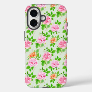 Floral Pink Roses Pattern-23670 iPhone 16 Case