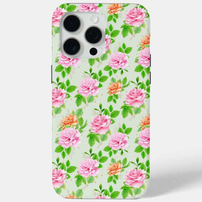 Floral Pink Roses Pattern-2367 Case-Mate iPhone Case (Back)