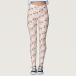 Floral pink vintage watercolor leggings<br><div class="desc">Floral pink vintage watercolor. Part of a collection.</div>