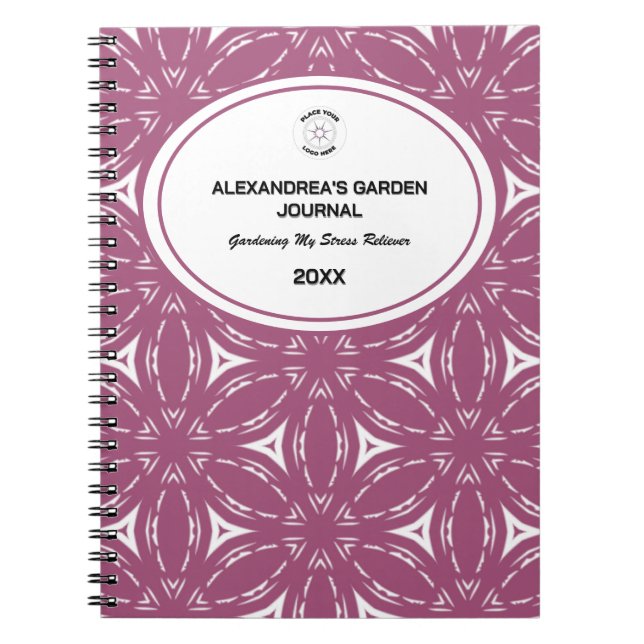Floral Pink Watercolor Flowers Pattern Journal (Front)