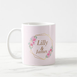 Floral Pink wedding Coffee Mug
