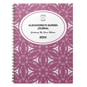 Floral Pink White Seed Collection Gardner Notebook