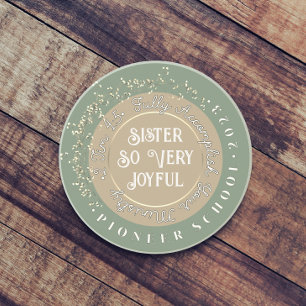 Floral Pioneer School Personalizable Coaster