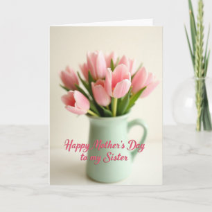 Floral Pitcher Mothers Day Card