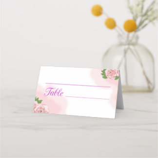 Floral Place Card
