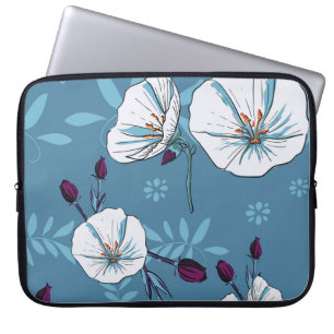 Floral plants botanical seamless pattern backgroun laptop sleeve