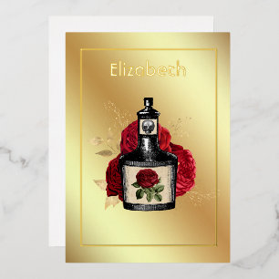 Floral Poison Lotion Halloween Gothic Foil Invitat