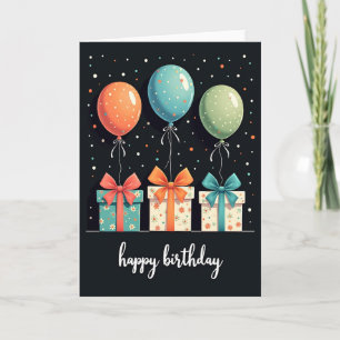 Floral Polka Dot Birthday Card