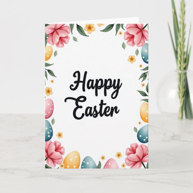 Floral Polka Dot Spring Card (Front)