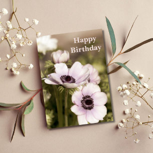 Floral Poppy Birthday Card