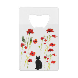 Floral Poppy Cute Cat