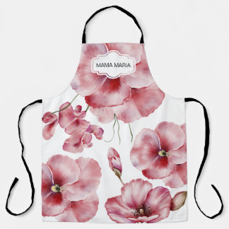 FLORAL POPPY UNISEX All-Over Print Apron