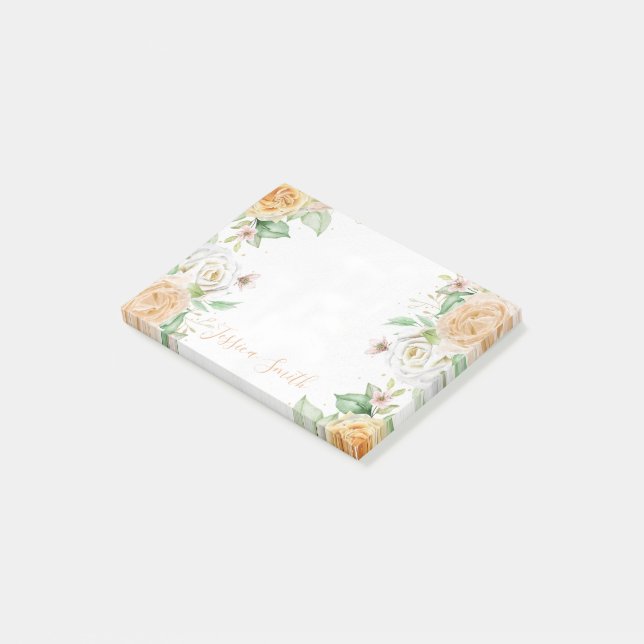 Floral  post-it notes (Angled)