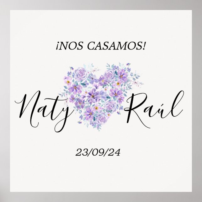 Floral Poster in Lilas Tones (Front)