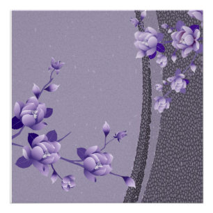 Floral Poster Purple
