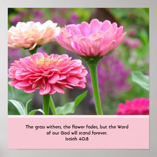 Floral Poster with Bible Verse