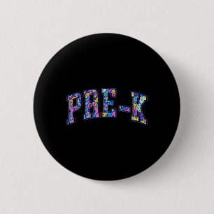 Floral Pre-k 1st Day Of School Preschool Teacher S 6 Cm Round Badge