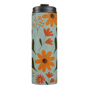 Floral Pretty Colourful Flower Thermal Tumbler