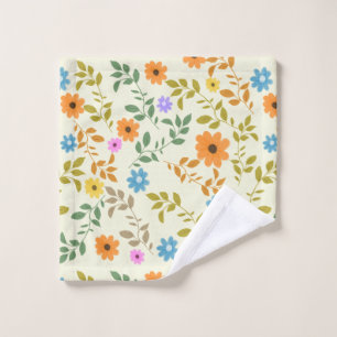 Floral pretty flowers cottagecore bath towel set