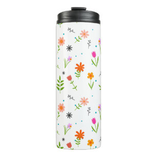 Floral Pretty Flowers Pattern Thermal Tumbler