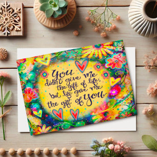 Floral Pretty Mother’s Day Bonus Mum Stepmom Card