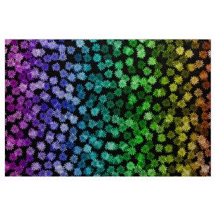 floral pride black rainbow fabric