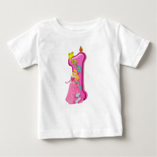 Floral Princess First Birthday Candle T-Shirt
