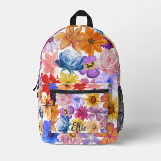 Floral Print Backpack | Personalise