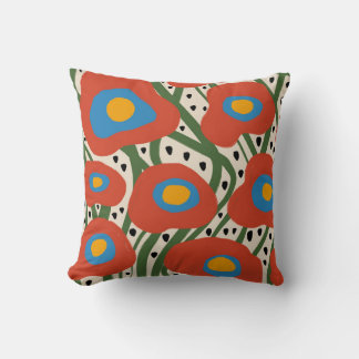 Floral Print Contemporary accent pillow