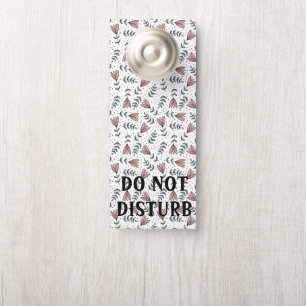 Floral Print Do Not Disturb Door Hanger