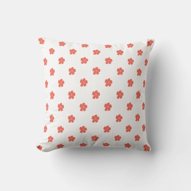 Floral Print Fabric Cushion (Front)