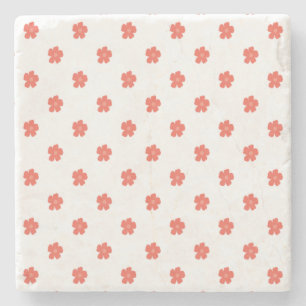 Floral Print Fabric Stone Coaster