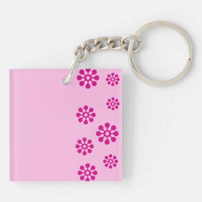 Floral print key ring (Back)