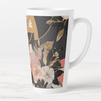 Floral print  latte mug